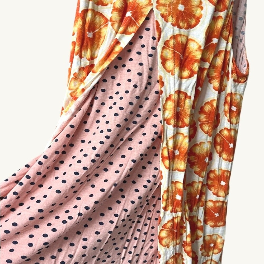 Anthropologie Porridge Orange Slice High Neck Layered Swing Tank Womens Medium - Picture 6 of 10